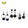 Image 3 : 6 New Pairs of Sterling Silver Gemstone Earrings for Pierced Ears (all stamped .925) Total weight:43
