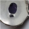 Image 2 : New Sterling Silver Polished Natural Amethyst Pendant, Toggle Bracelet & 2" Drop Earrings (pendant i