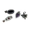 Image 2 : 4 New Gemstone Pendants in Silver Setting - Stamped .925 - Total Weight: 64.3 grams