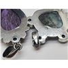 Image 3 : 4 New Gemstone Pendants in Silver Setting - Stamped .925 - Total Weight: 64.3 grams