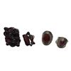 Image 1 : 4 New Gemstone Rings in Silver Settings (all stamped .925) -  Total weight: 46.1 grams