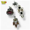 Image 2 : 4 New Large Gemstone Pendants in Silver Settings (all stamped .925) - Total Weight: 44.8 grams