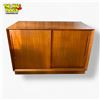 Image 1 : Mid-Century Modern Danish Teak Credenza Sliding Doors 1960s - Approx. 39 1/2in X 18 1/2in X 26 1/2in