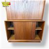 Image 3 : Poul Hundevad Style Mid-Century Teak Bookcase with Drop-Down Secretary Desk 39.5in X 18.5in X 72in