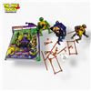 Image 1 : Vintage Teenage Mutant Ninja Turtles 3 Loose Figures + 1 Donatello Action Figure New in Box