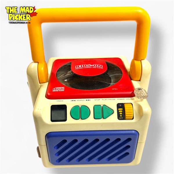 Kids-on Playskool/tomy Style Vintage-Style Toy Boombox Cassette Player Red White Blue Handle