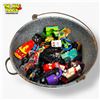 Image 2 : Vintage Assorted Toy Cars Lot Hot Wheels Matchbox with Galvanized Metal Bucket