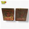 Image 1 : 2pc Antique Ocean Blend Tea Co. Red & Gold Tin Containers - 5 1/2in Tall