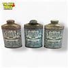 Image 2 : 3pc Vintage Tilley's Suede Powder Tins - Chas Tilley & Son Toronto Canada