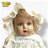 Image 2 : Antique Composition Baby Doll 22" Tall in White Lace Dress & Bonnet