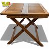 Image 1 : Acacia Wood Square Folding Bistro Table 19in X 19in X 19in Outdoor Use