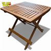 Image 3 : Acacia Wood Square Folding Bistro Table 19in X 19in X 19in Outdoor Use