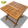 Image 4 : Acacia Wood Square Folding Bistro Table 19in X 19in X 19in Outdoor Use