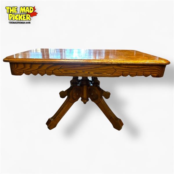 Antique Eastlake Victorian Style Walnut Parlor Table Likely 1880s-1890s - 36in X 18in X 22in