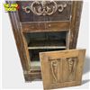 Image 5 : Antique Wooden Icebox with Carved Details 25.5 x 17 x 40 IN Early 20th Century