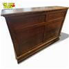 Image 5 : Antique Industrial Multi-Drawer Hardware Cabinet 58x16x44in Wood and Metal
