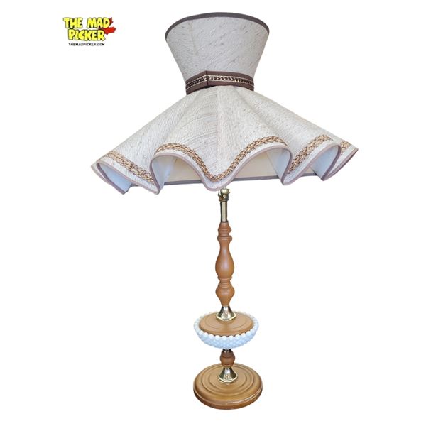 Victorian-Style Table Lamp with a Fringed Shade - Approx. 32in Tall