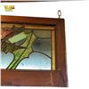 Image 2 : Antique Stained Glass Transom Window Panel 72in X 16in Early 20th Century