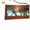 Image 3 : Antique Stained Glass Transom Window Panel 72in X 16in Early 20th Century