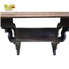 Image 3 : 19th Century Style Trestle Library Table 26in X 13.5in X 25in