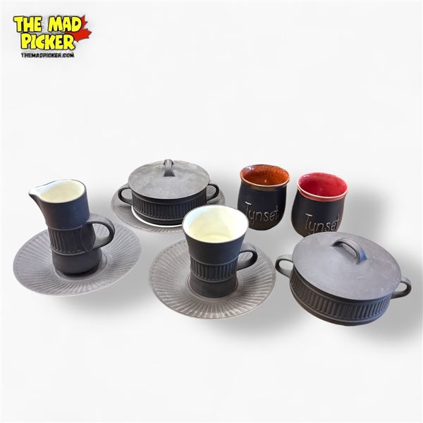 Collection of Dansk Deisigns Denmark Flamestone Tableware Set 1958-1964 Stoneware