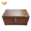 Image 2 : Victorian Style Campaign Chest 1850s-1900s Camphor/teak Wood Brass Hardware 21.5x12x10in