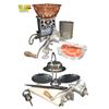 Image 1 : Group of Assorted Vintage Kitchenware - Meat Grinders, Accessories, Timer Etc.