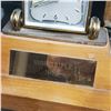 Image 3 : Assorted Vintage Desk Items Set - Bowling Trophies, Bar Bell, Clock, Souvenirs