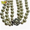 Image 2 : Camrose & Kross J.B.K Triple Strand of Pearls with Floral Box Clasp - 30" necklace with 8mm peals