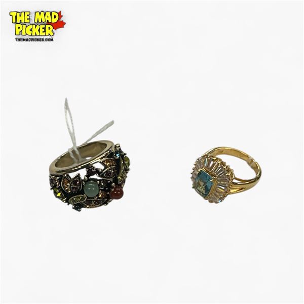 Heidi Daus Ring (Size 7) & Camrose & Kross JBK Crystal Ring (Size 6 ) Both are hallmarked.