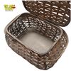 Image 2 : Vintage Woven Splint Picnic Basket with Hinged Lid and Handles