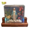 Image 1 : Handcrafted Display Case with Miraculous Madonna Style Statue - 17in Wide