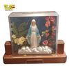 Image 3 : Handcrafted Display Case with Miraculous Madonna Style Statue - 17in Wide