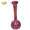 Image 2 : Set of 8 Cranberry Glass Goblets and Matching Vase Likely Moondrops Pattern