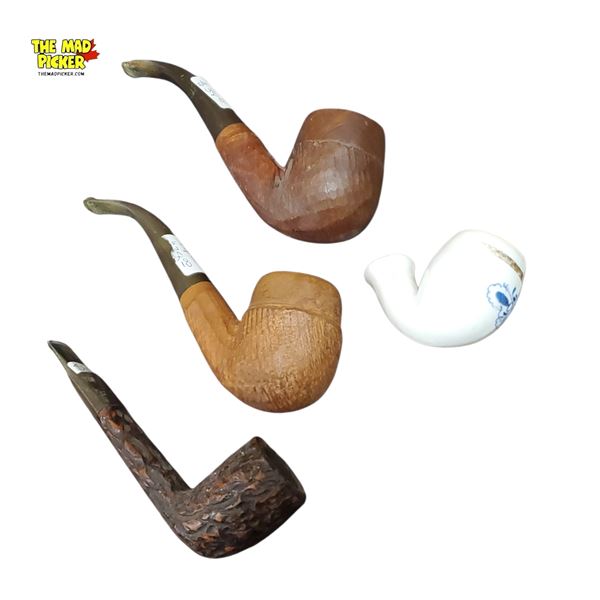 Collection of Vintage Tobacco Smoking Pipes