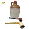 Image 2 : Vintage Mccormick Platte Valley Whiskey Jug with Two Tobacco Pipes Ceramic/clay