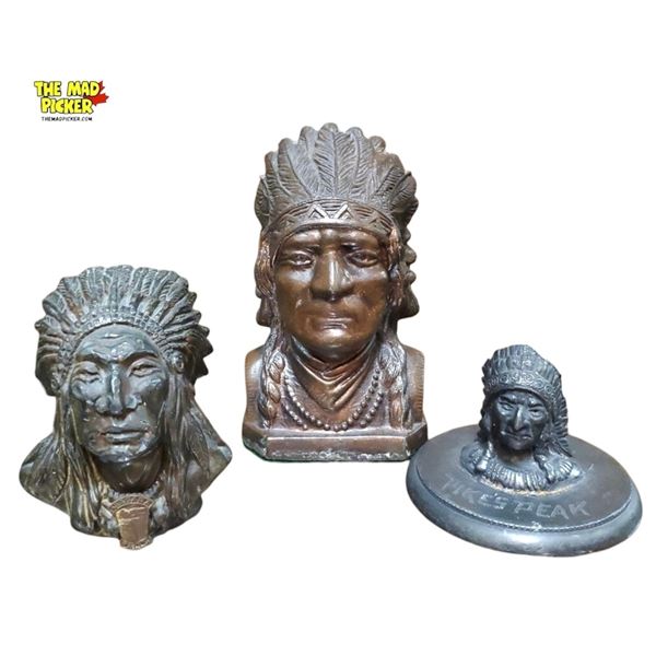 Native American Chief bronze/copper decorative figurines