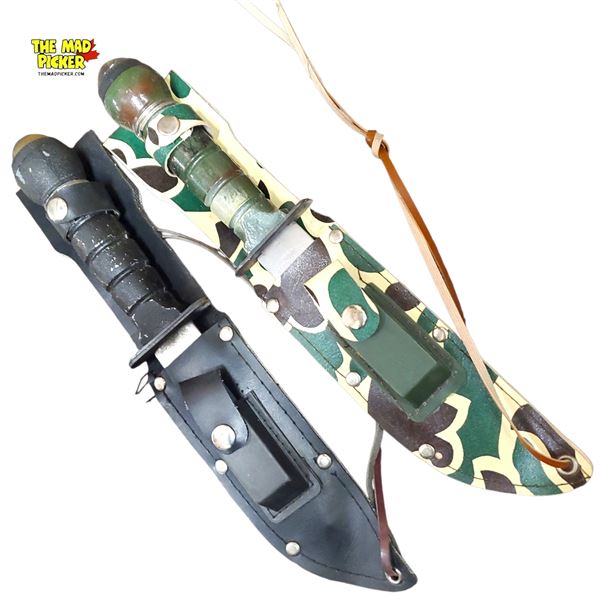 2pc Fixed-Blade Survival Knives with Sheaths