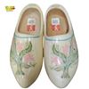 Image 1 : 11 1/2in Pair of Hand-Painted Dutch Wooden Clogs (Klompen) with a Floral Design (24c/m)