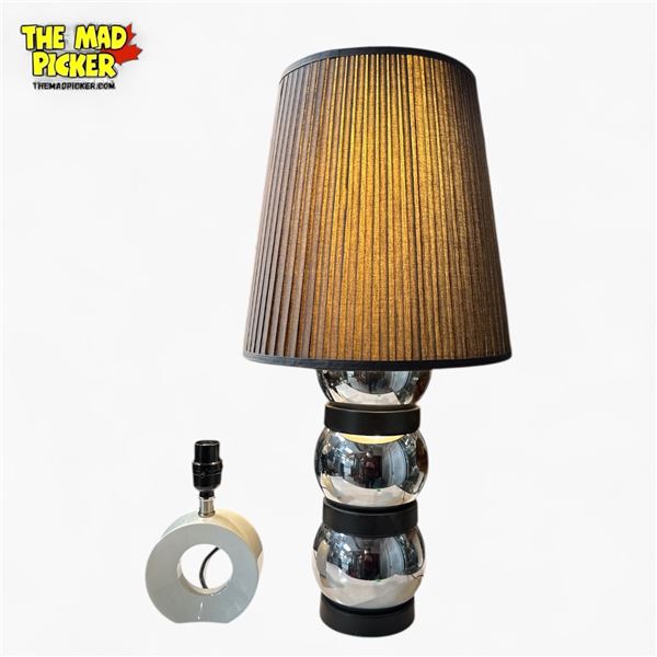 Chrome Stacked Ball Table Lamp & Small Contemporary Table Lamp