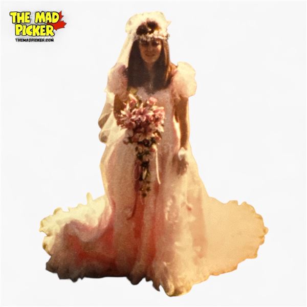 Vintage Light Pink Ruffled Wedding Dress with Box