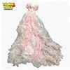 Image 2 : Vintage Light Pink Ruffled Wedding Dress with Box