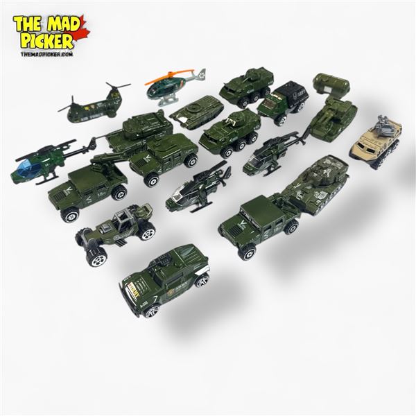 Collection of Military Die-Cast Toy Vehicles & Aircrafts