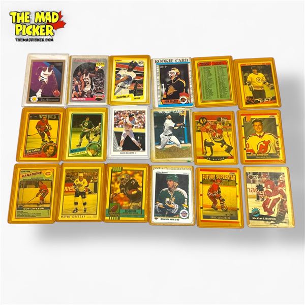 Assorted Sports Trading Card Collection Hockey Basketball Baseball 1983-1997
