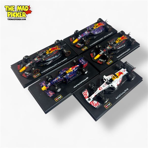5pc Bburago Red Bull Formula 1 Models