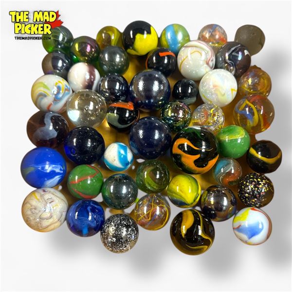 Collection of Assorted Glass Marbles