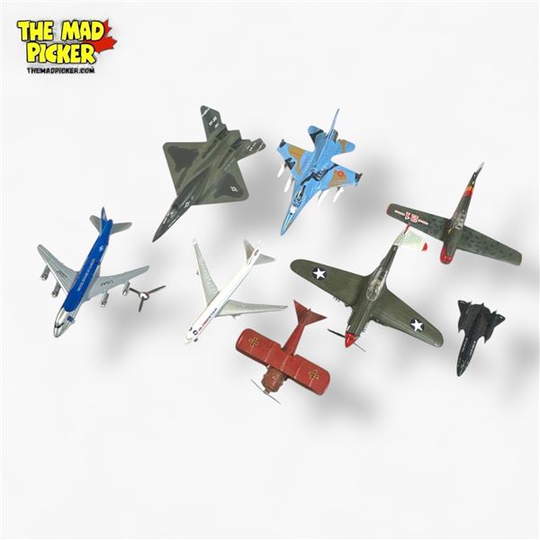 Assorted Diecast Airplane Models Mixed Brands and Scales