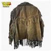 Image 2 : House of Peerless Size 44 Brown Suede Leather Fringe Jacket Vintage
