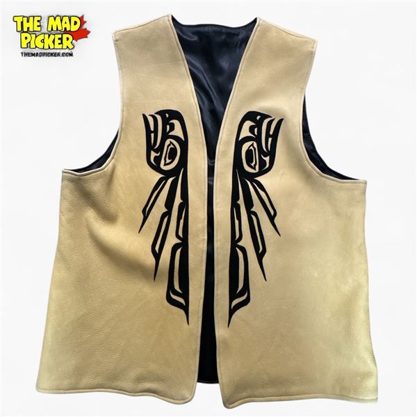 Northwest Coast Indigenous Art Vest (Haida/salish Style) - Size L or XL