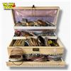 Image 1 : Jewelry Box Full of Bracelets - Variety of styles and materials - Many Vintage
